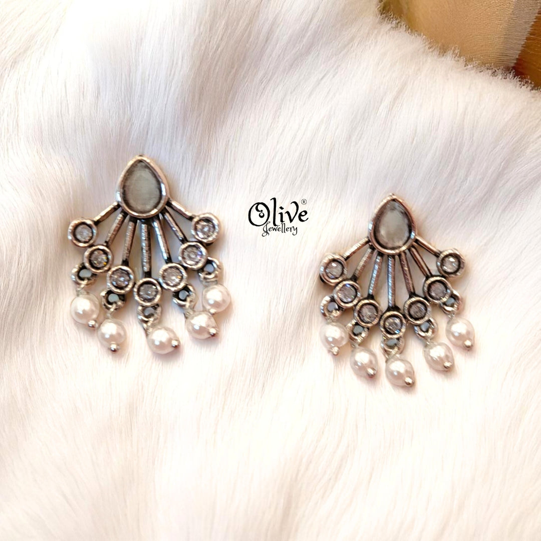 Oxidized Earrings - 185