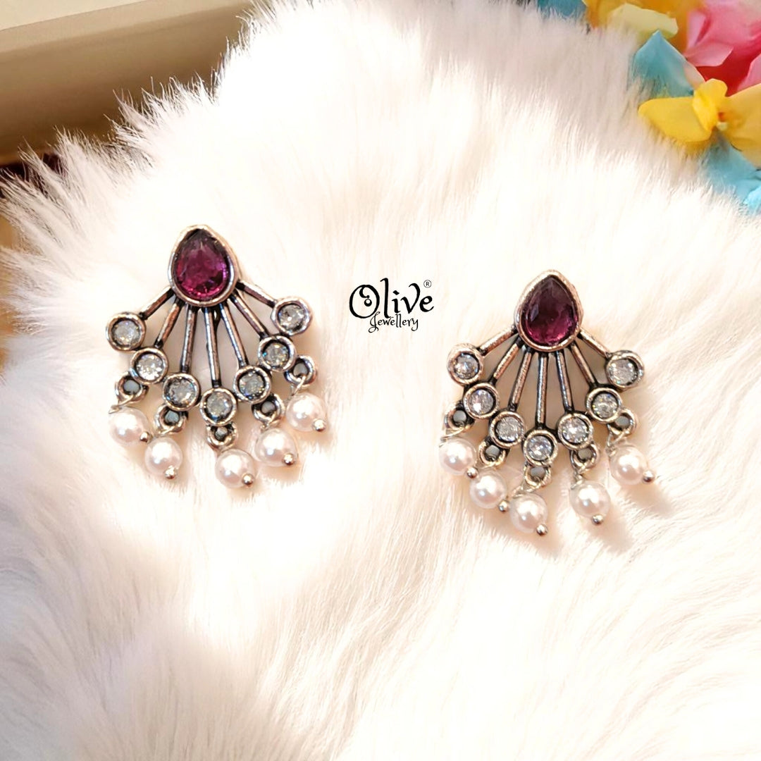 Oxidized Earrings - 185