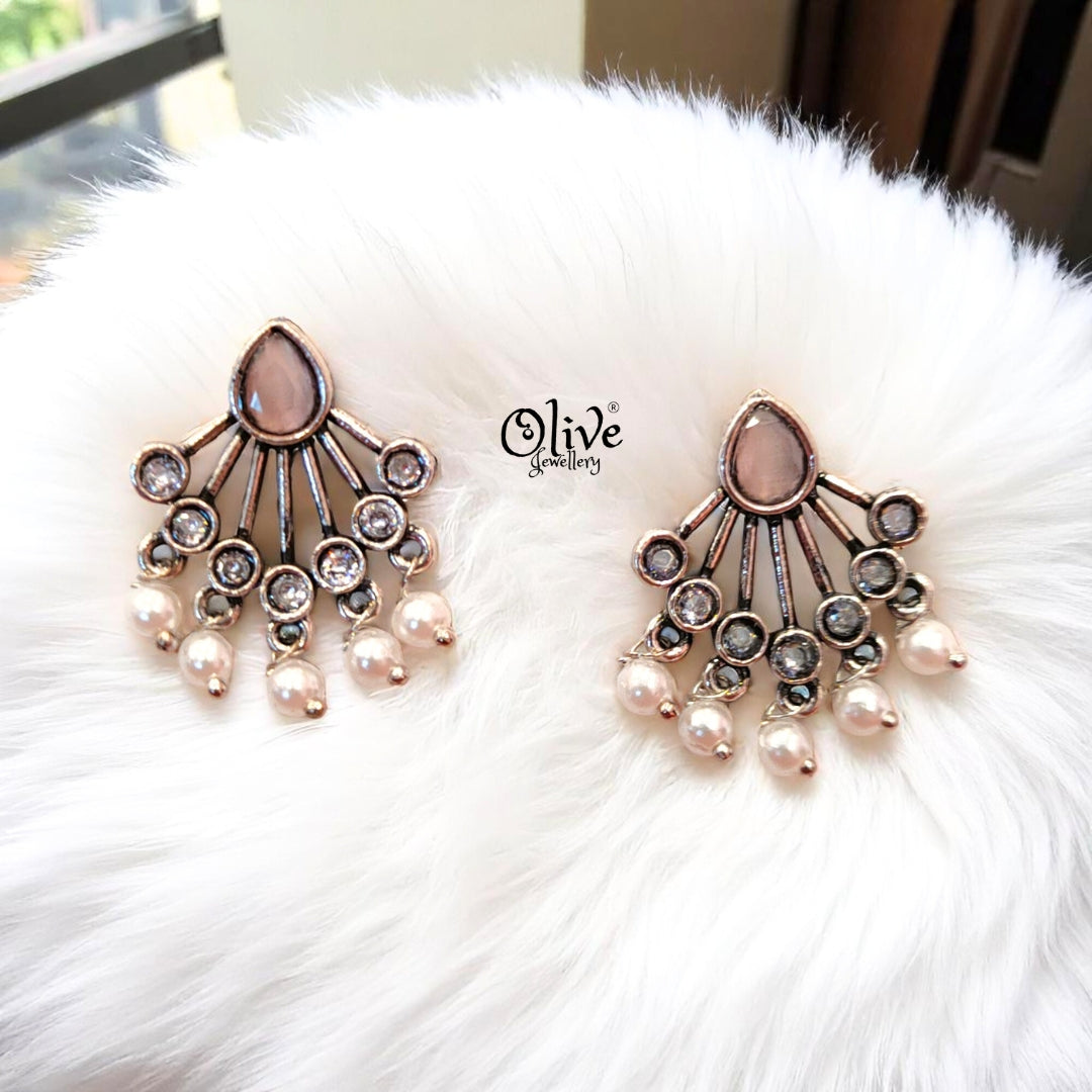 Oxidized Earrings - 185