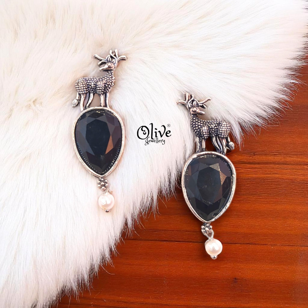 Oxidized Earrings - 243