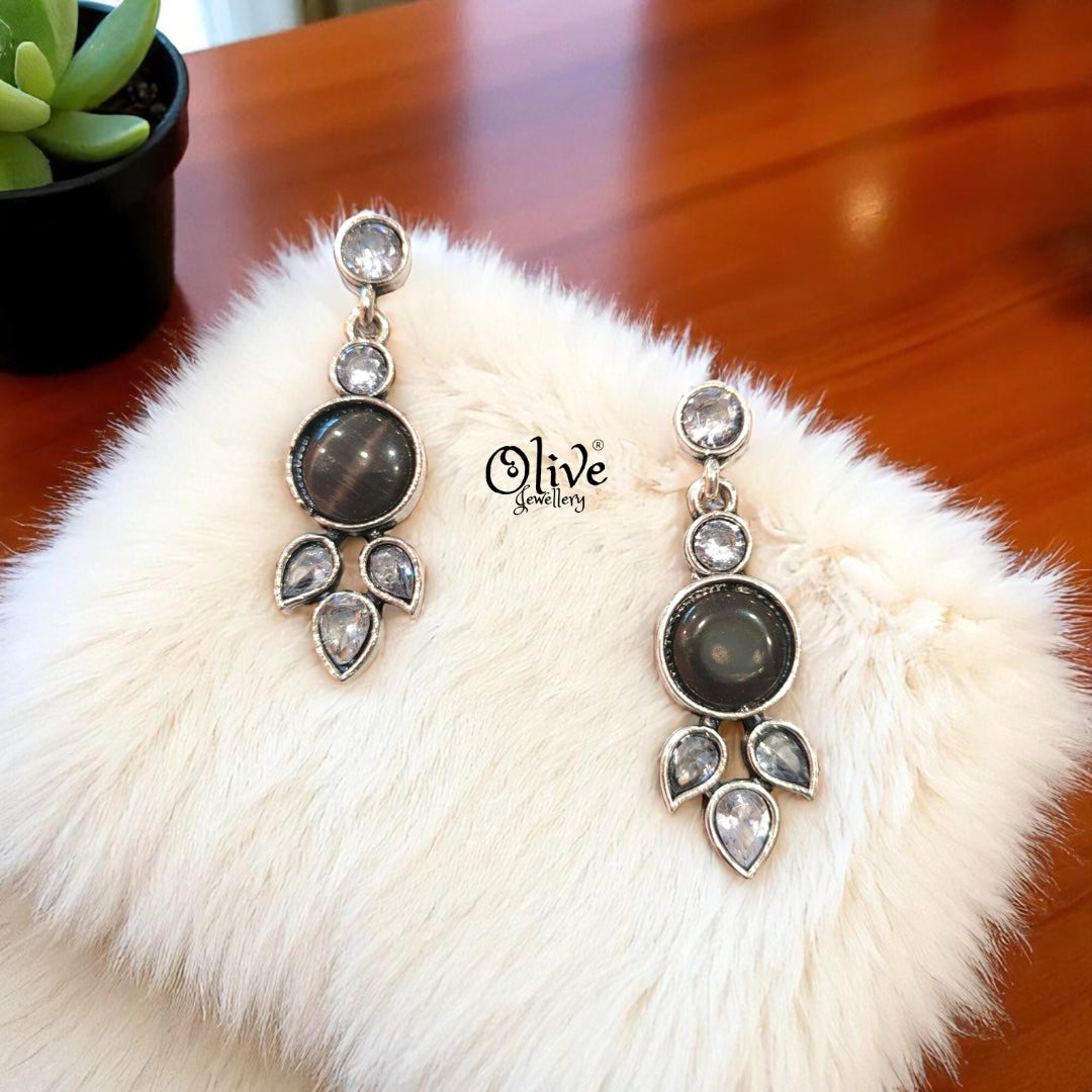 Oxidized Earrings - 299