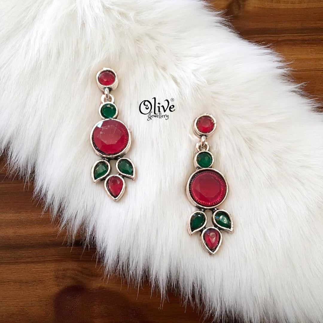 Oxidized Earrings - 299
