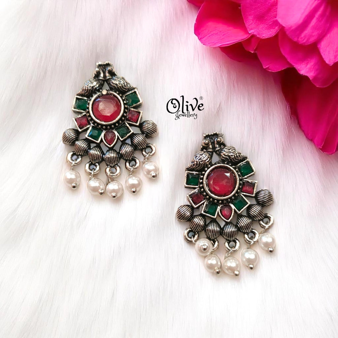 Oxidized Earrings - 332