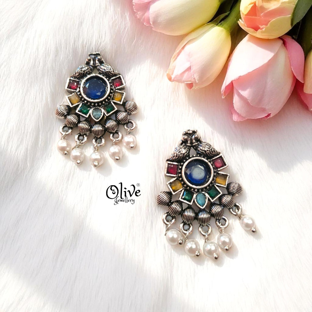 Oxidized Earrings - 332