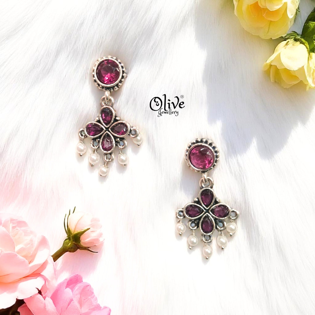 Oxidized Earrings - 366