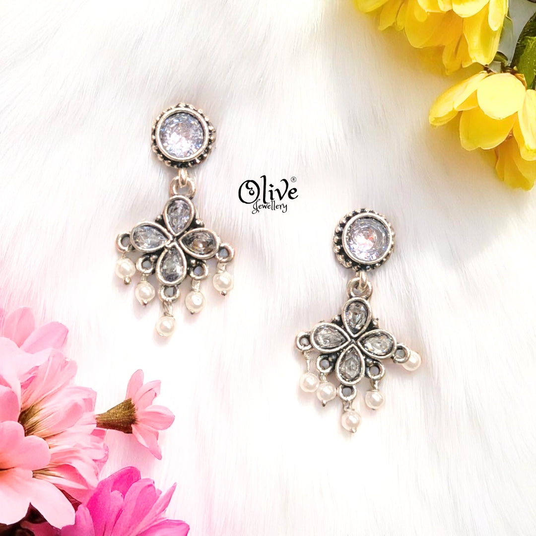 Oxidized Earrings - 366