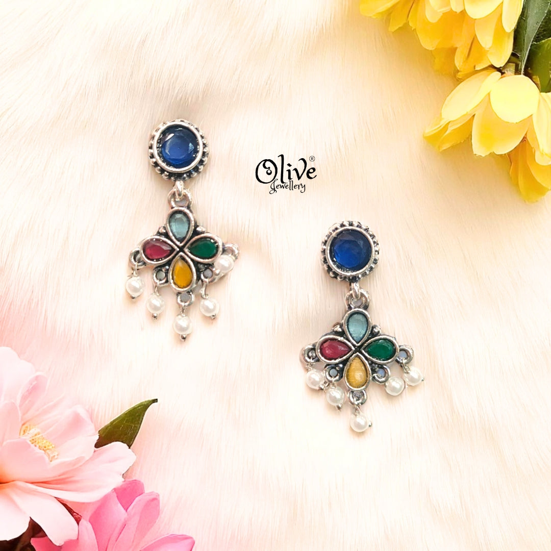 Oxidized Earrings - 366