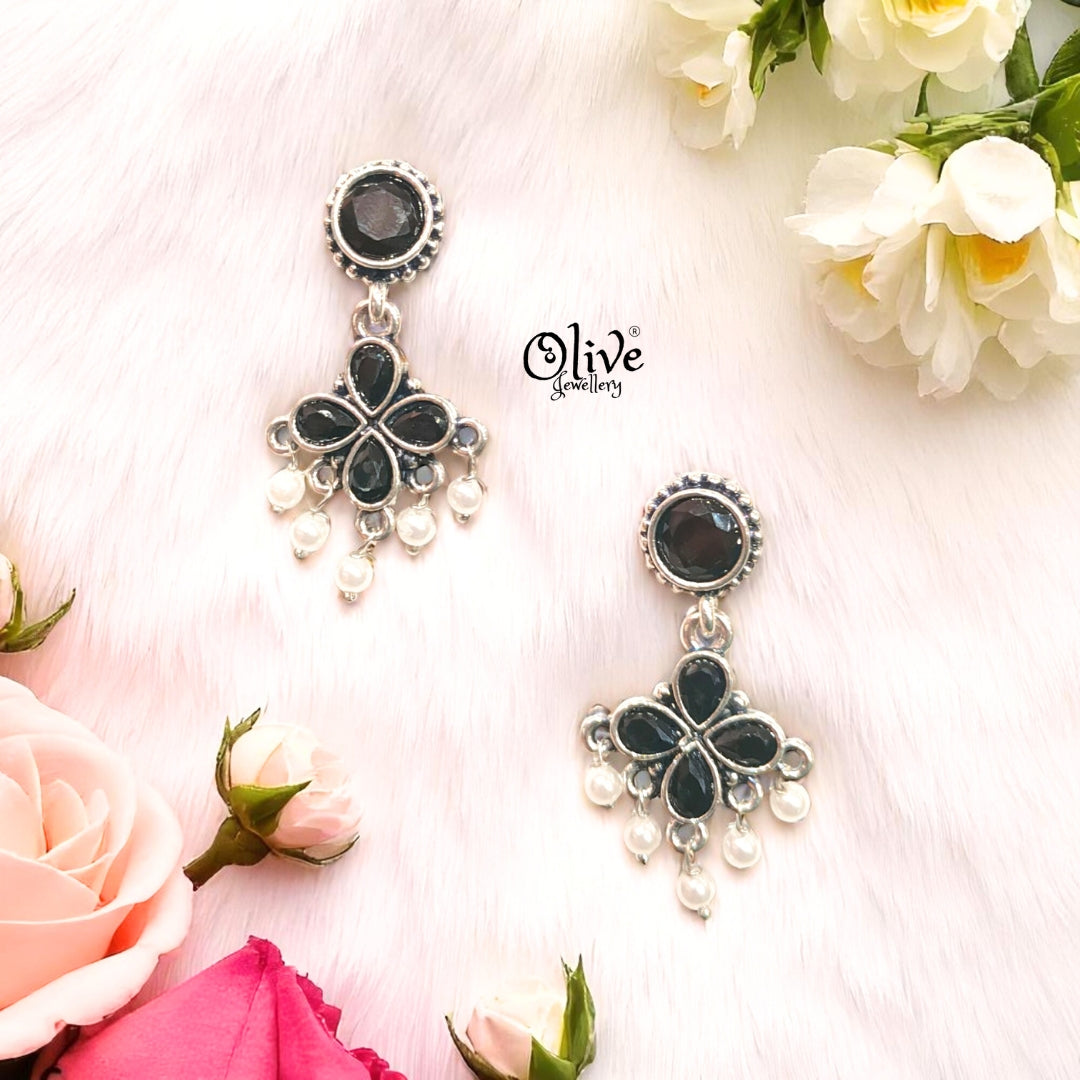 Oxidized Earrings - 366
