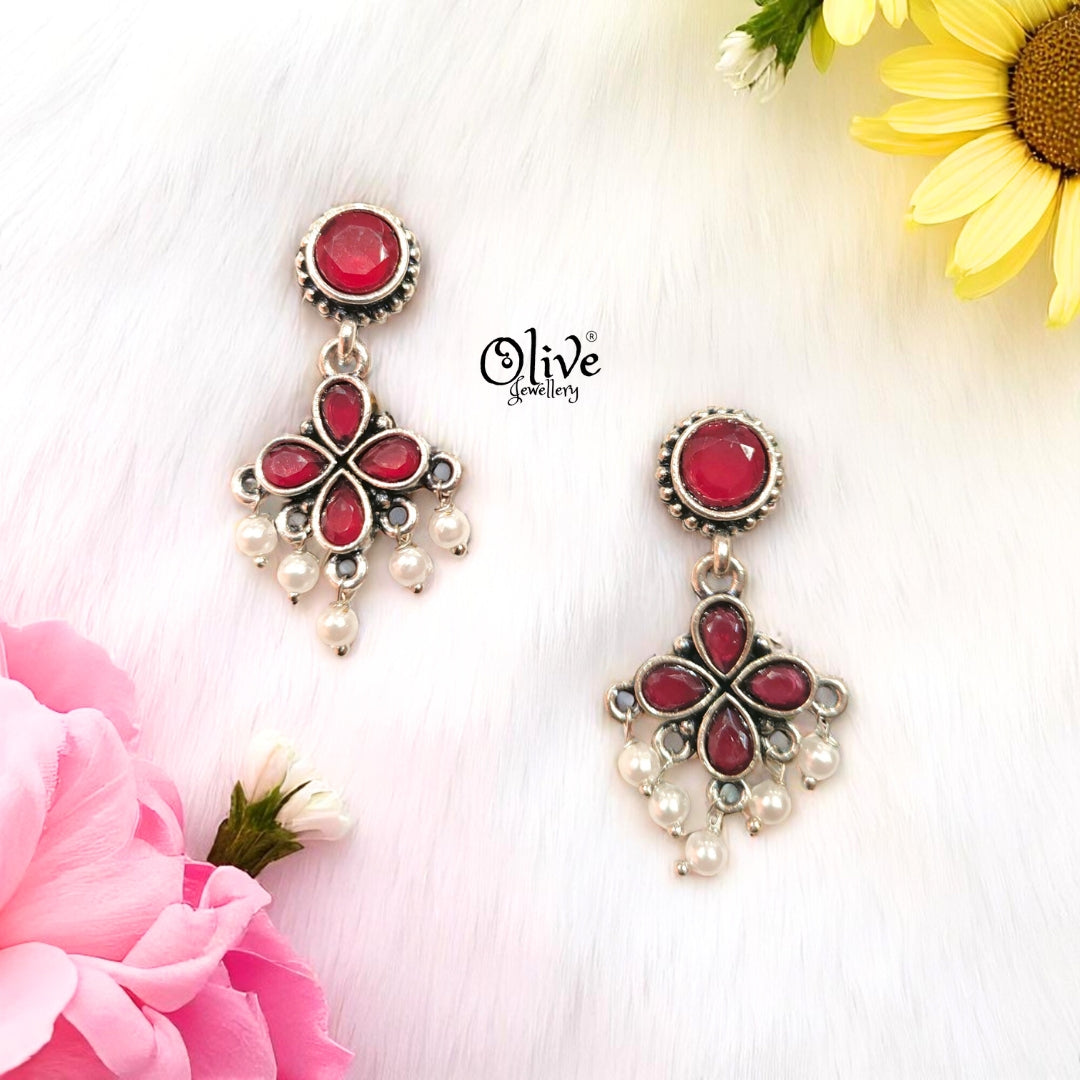 Oxidized Earrings - 366
