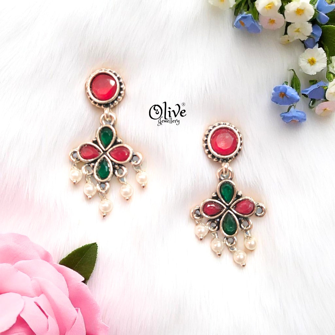 Oxidized Earrings - 366