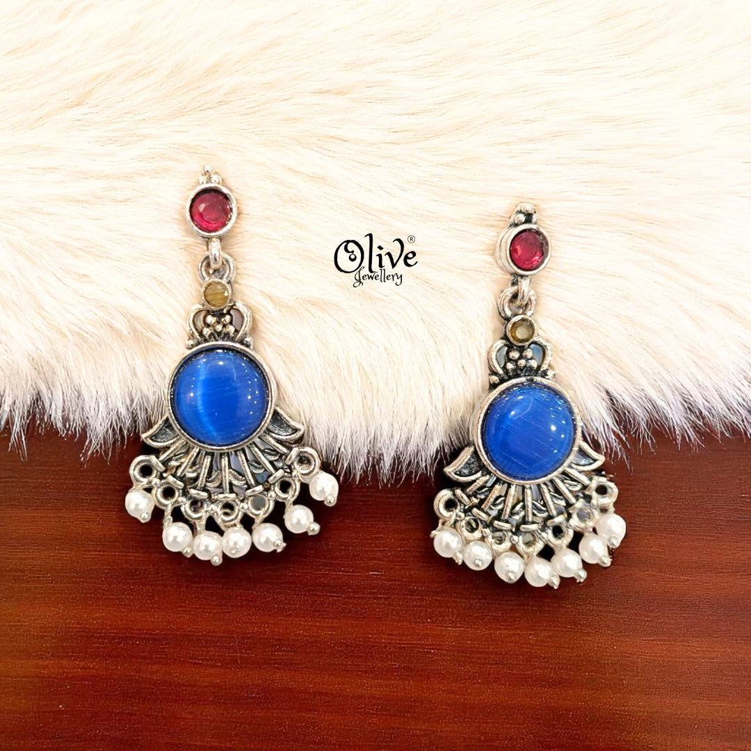 Oxidized Earrings - 389