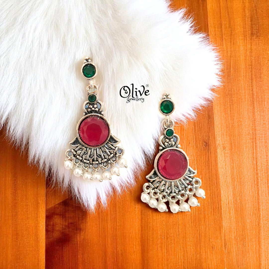 Oxidized Earrings - 389