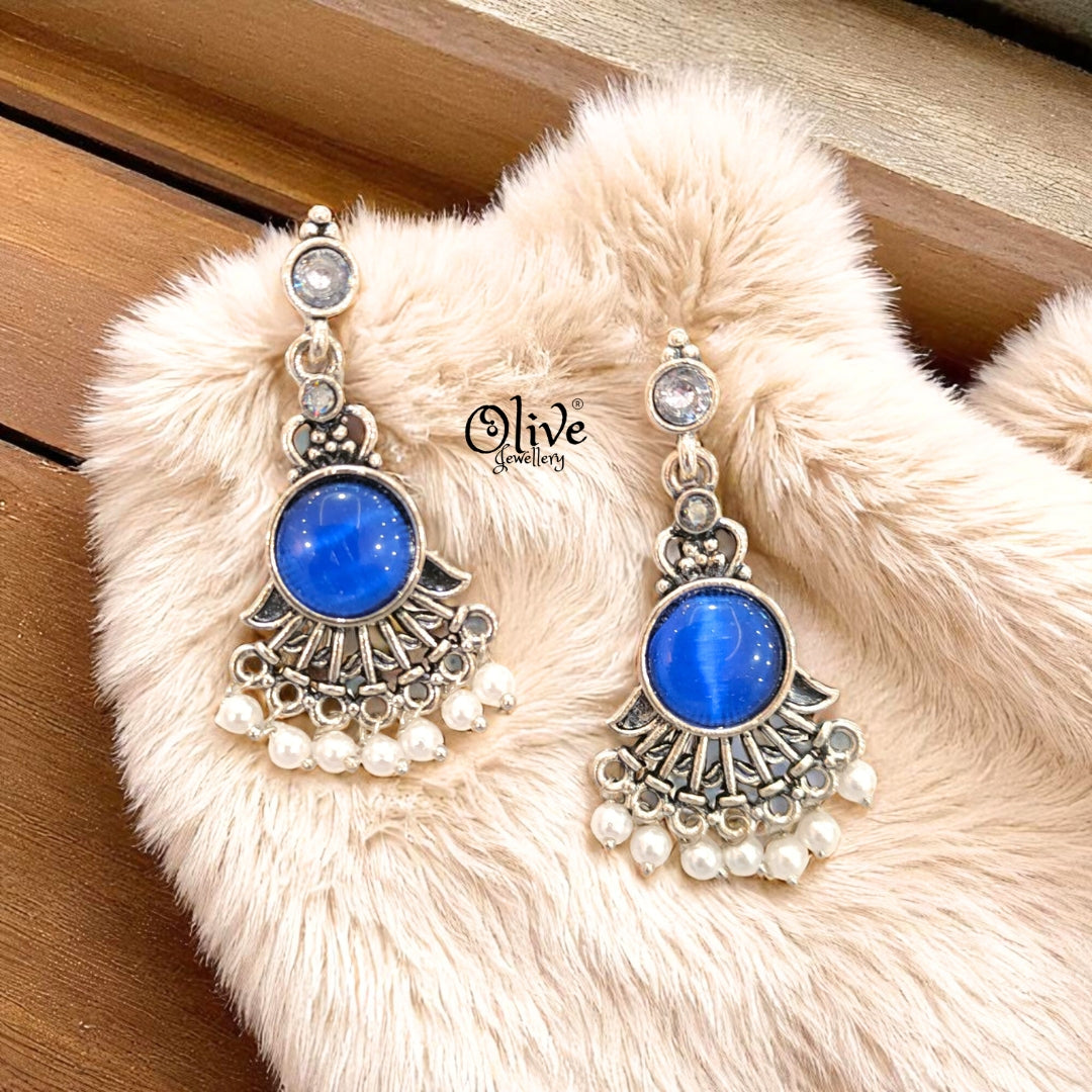 Oxidized Earrings - 389