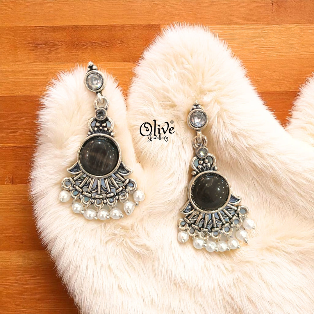 Oxidized Earrings - 389