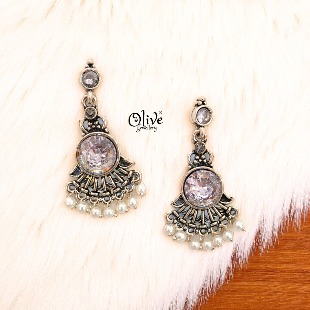 Oxidized Earrings - 389