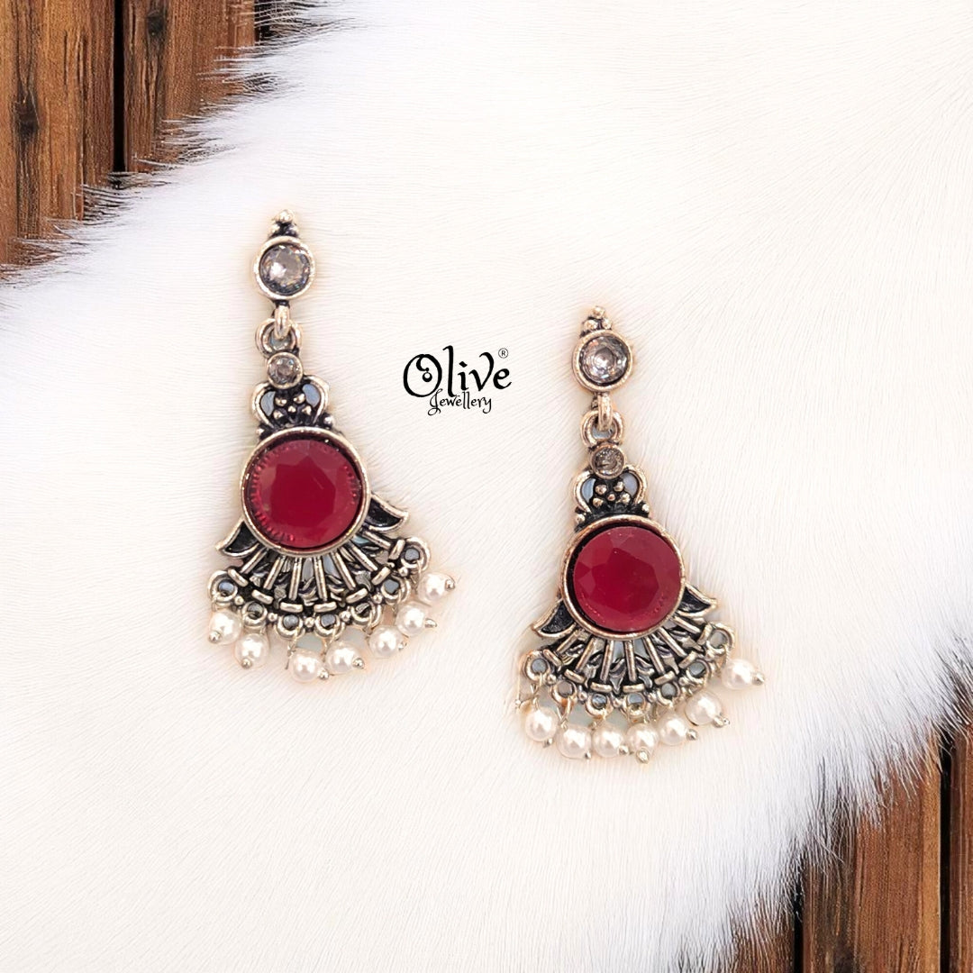 Oxidized Earrings - 389