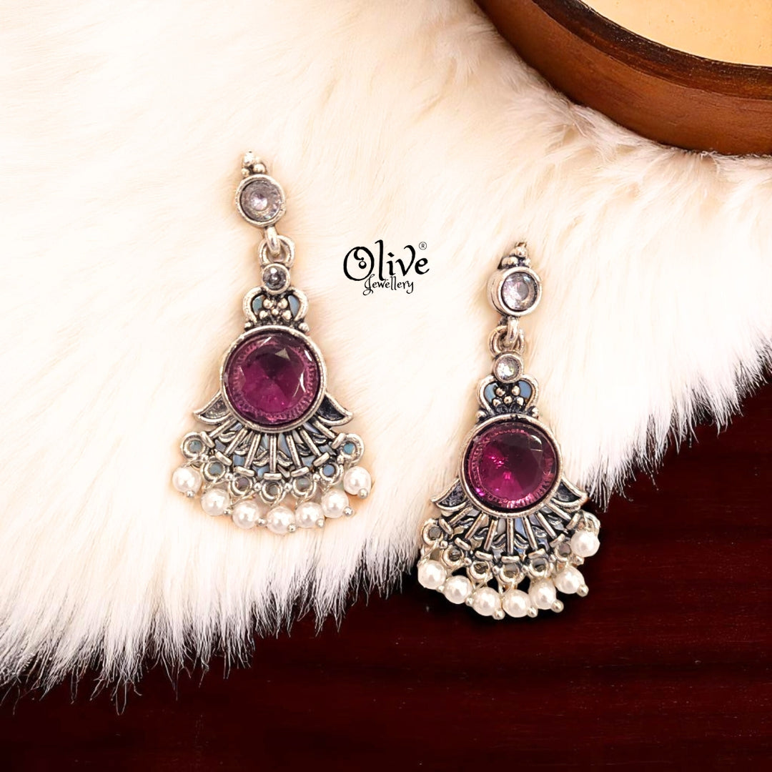 Oxidized Earrings - 389