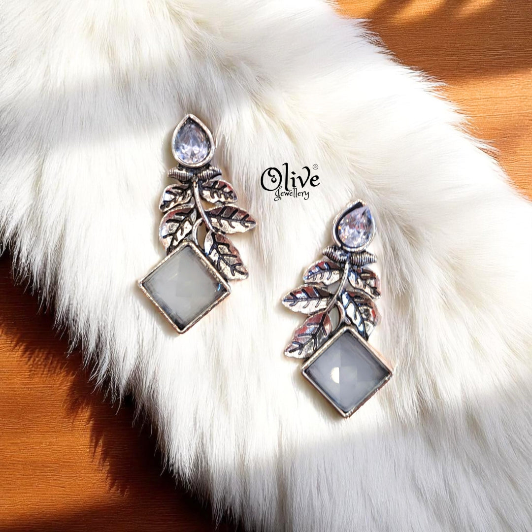 Oxidized Earrings - 445