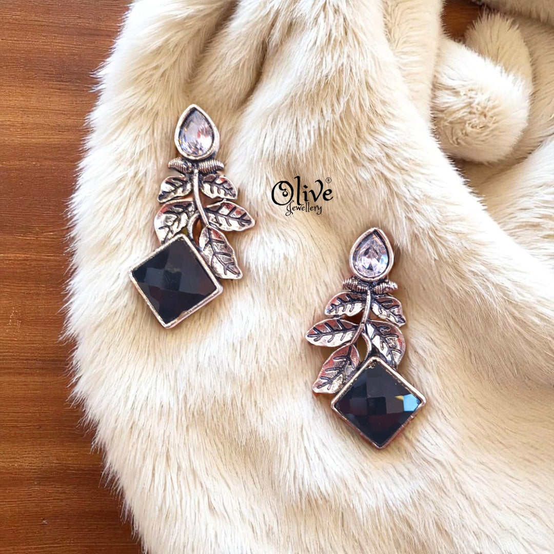 Oxidized Earrings - 445