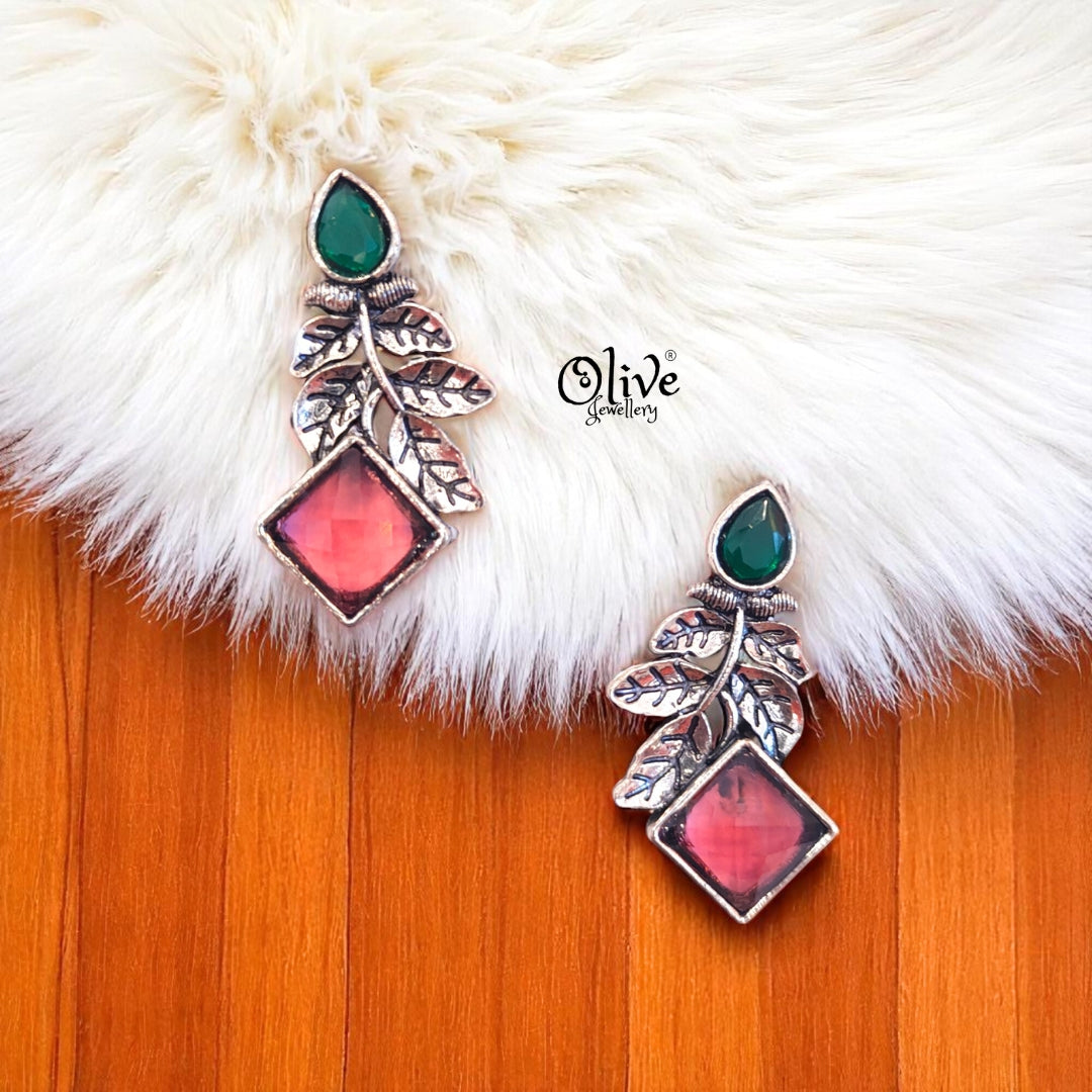 Oxidized Earrings - 445
