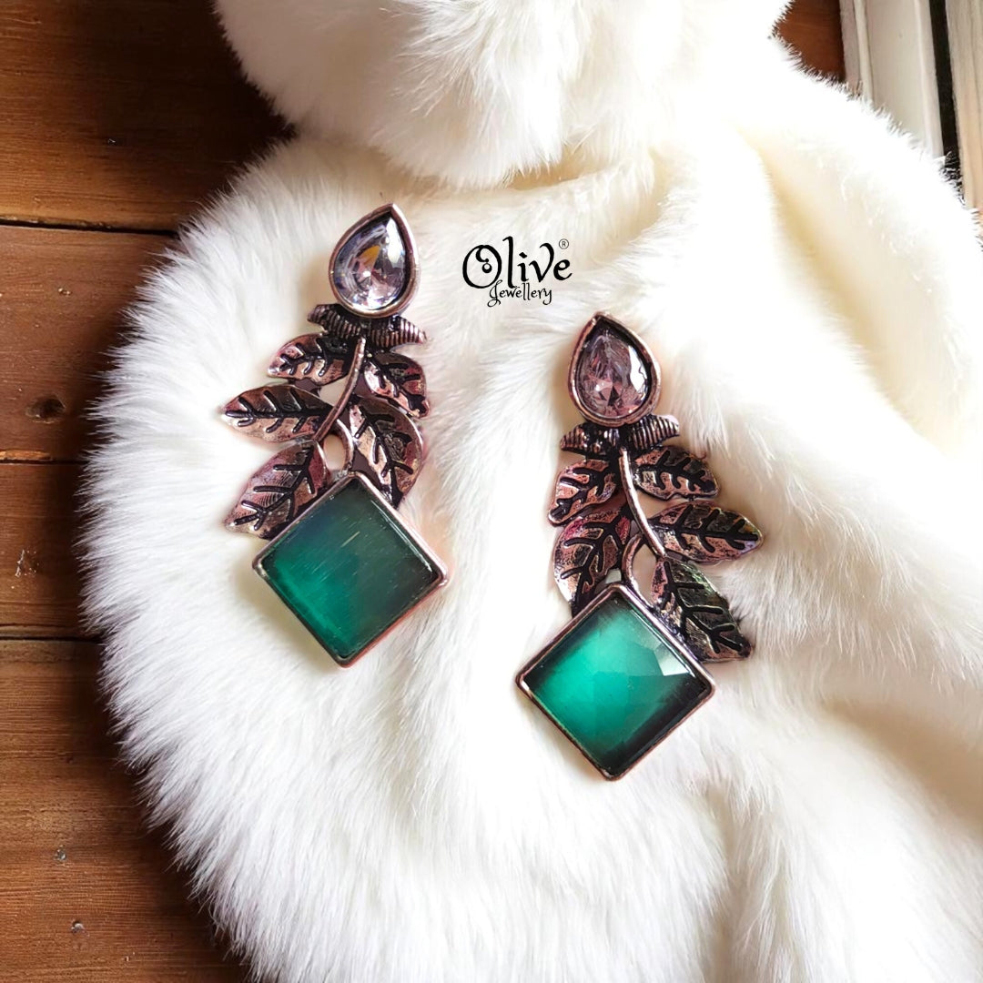 Oxidized Earrings - 445