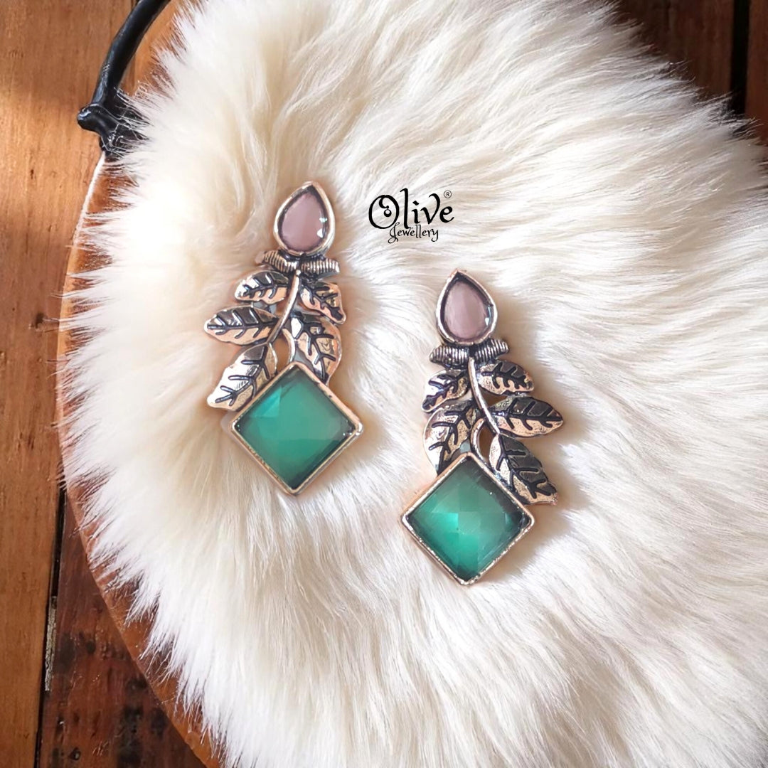 Oxidized Earrings - 445