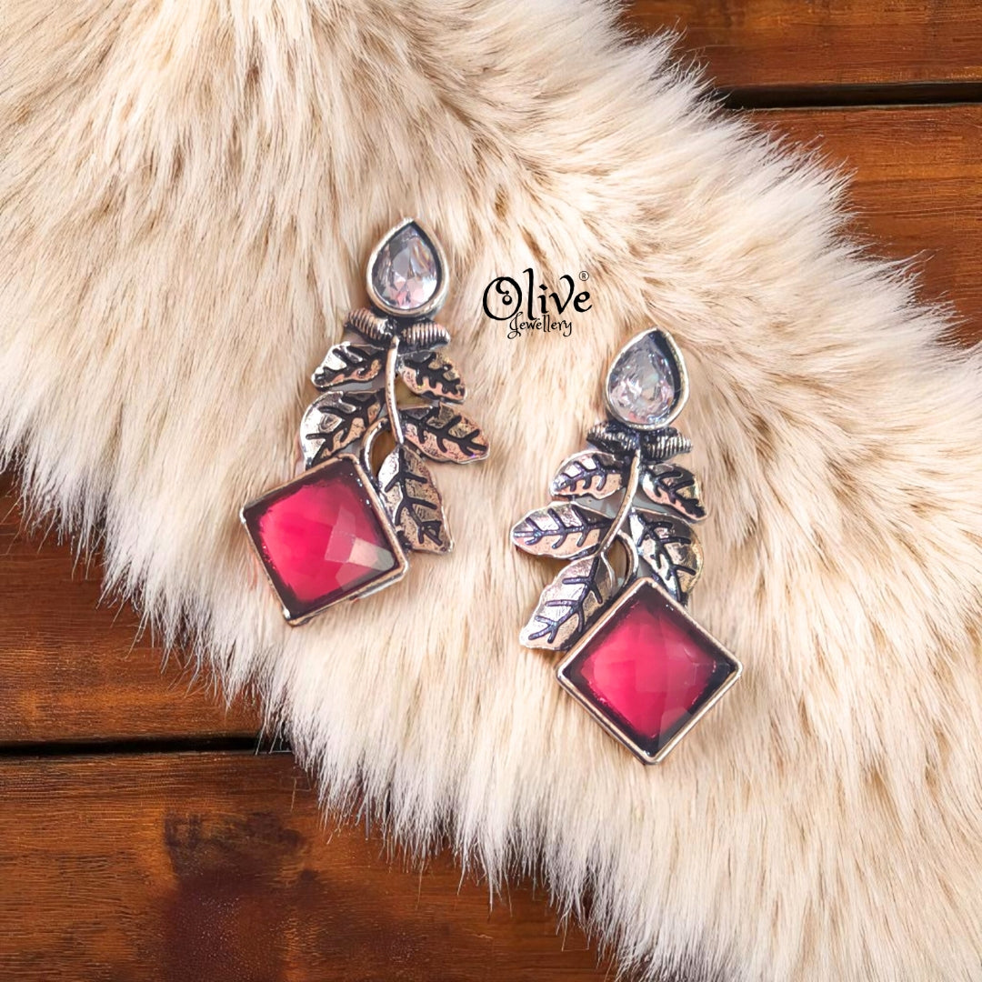 Oxidized Earrings - 445