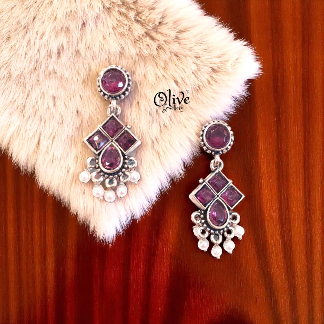 Oxidized Earrings - 488