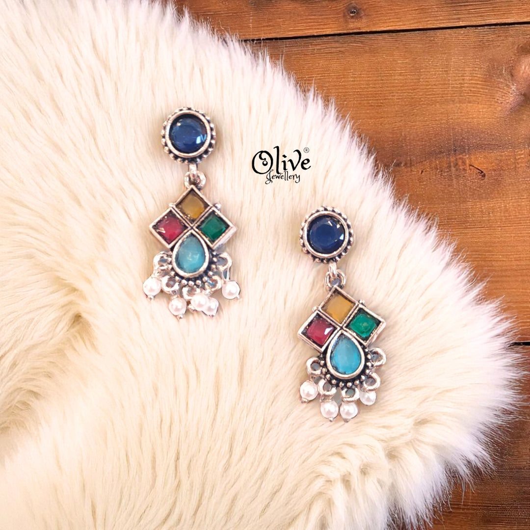 Oxidized Earrings - 488