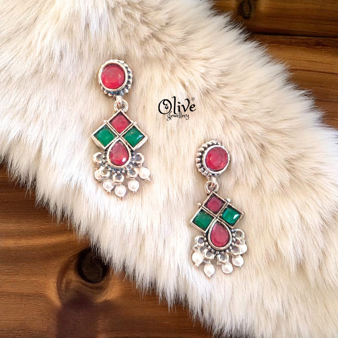 Oxidized Earrings - 488