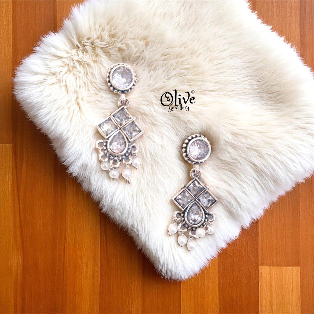 Oxidized Earrings - 488