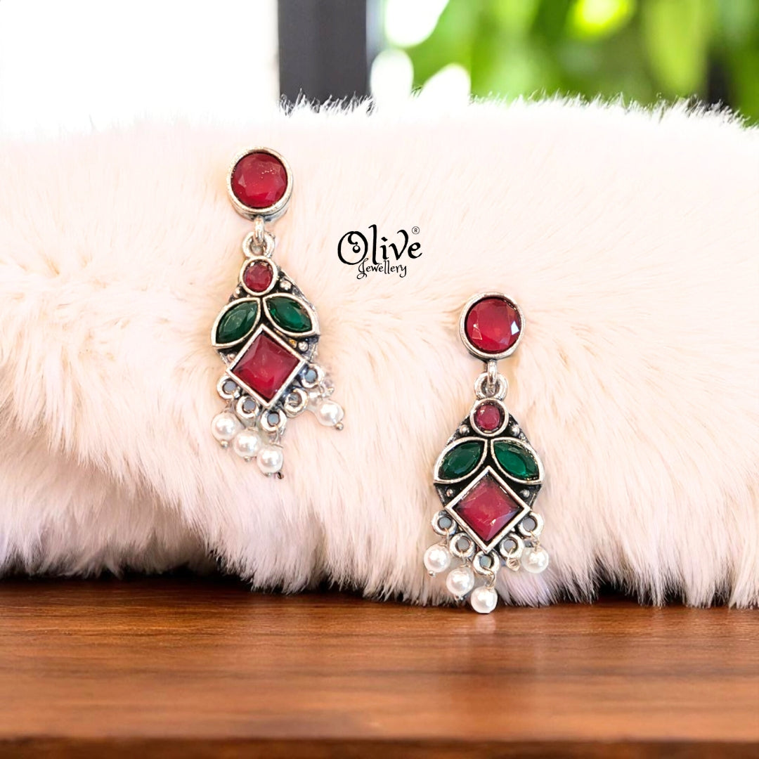 Oxidized Earrings - 511