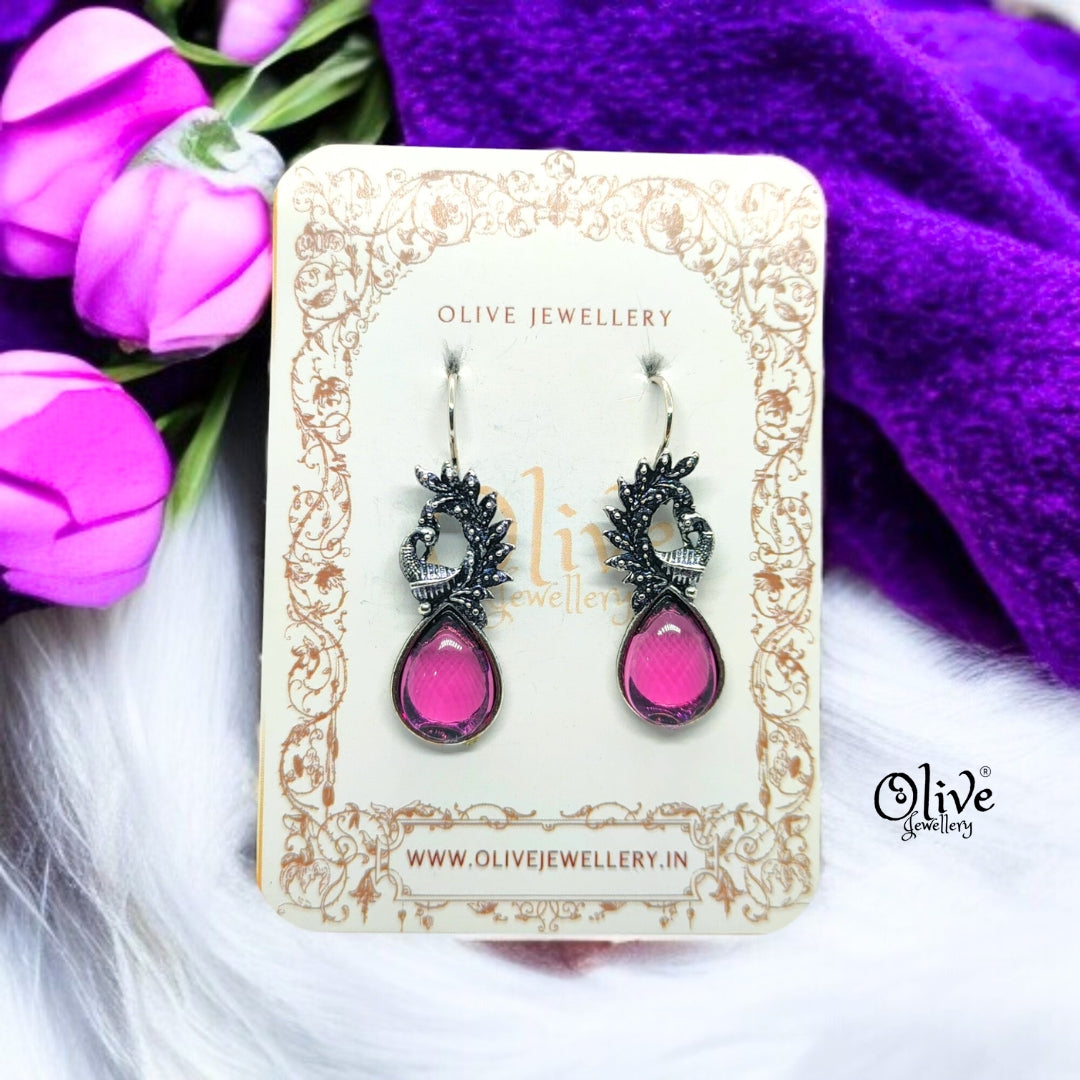 Oxidized Earrings - 604
