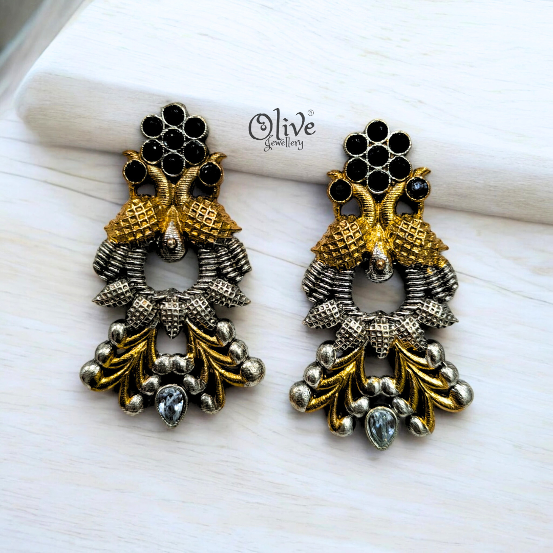 The Dual tone Peacocks Silver Replica Collection – Olive Jewellery