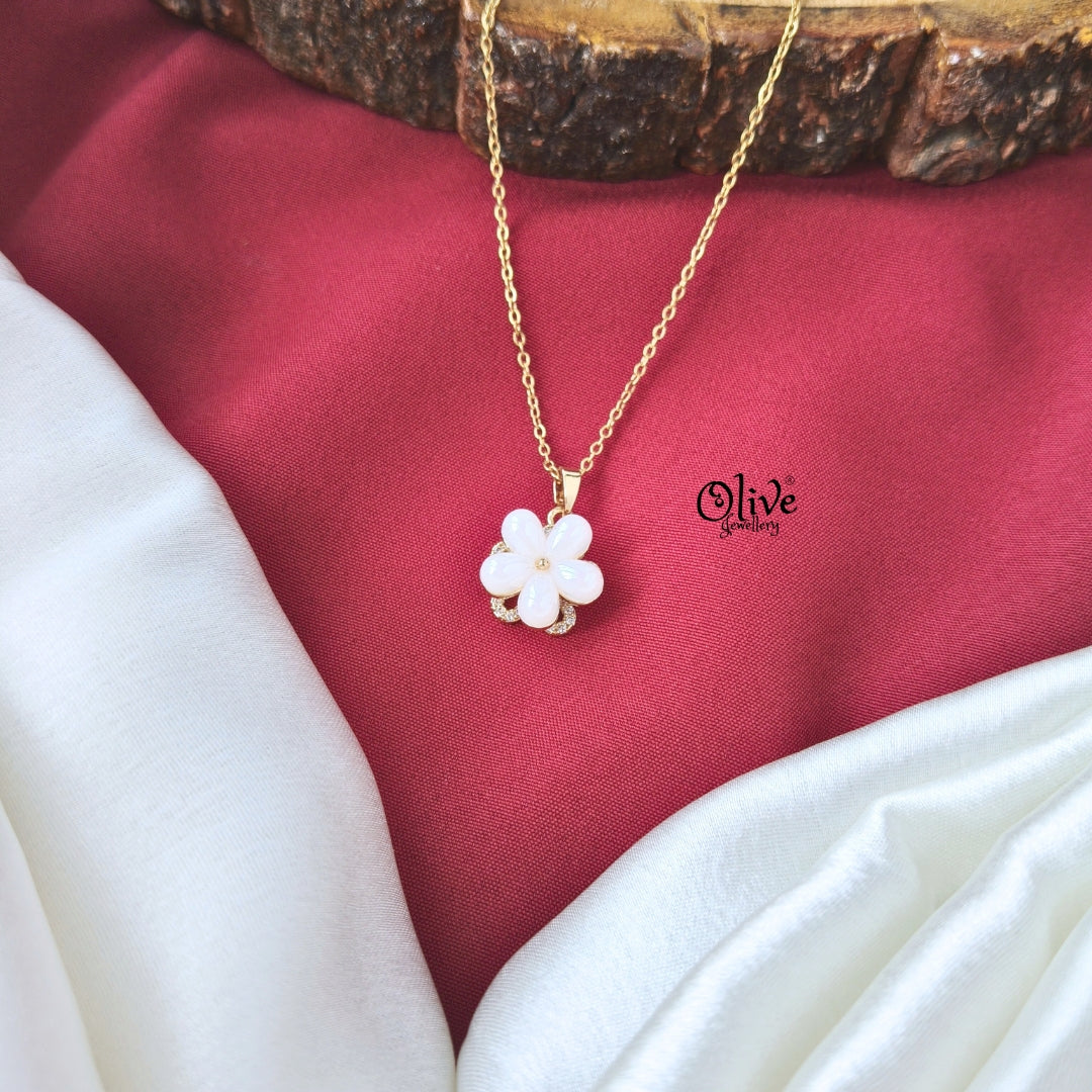 Five Petal Flower-Spinning Pendant-Gold- Shade