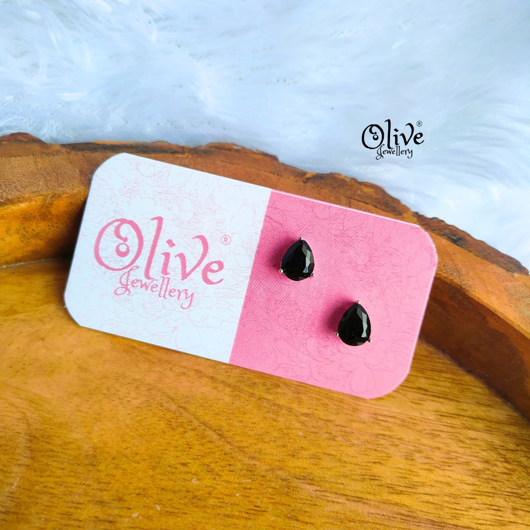 Single Stone Studs Earrings - 14