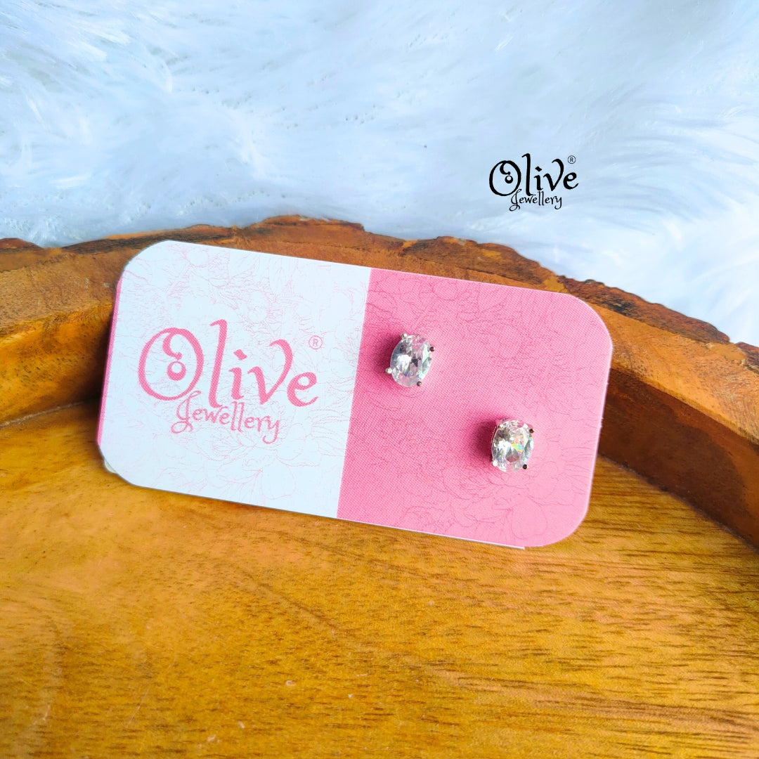 Single Stone Studs Earrings - 20