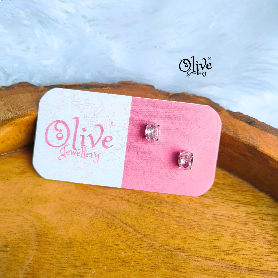 Single Stone Studs Earrings - 20