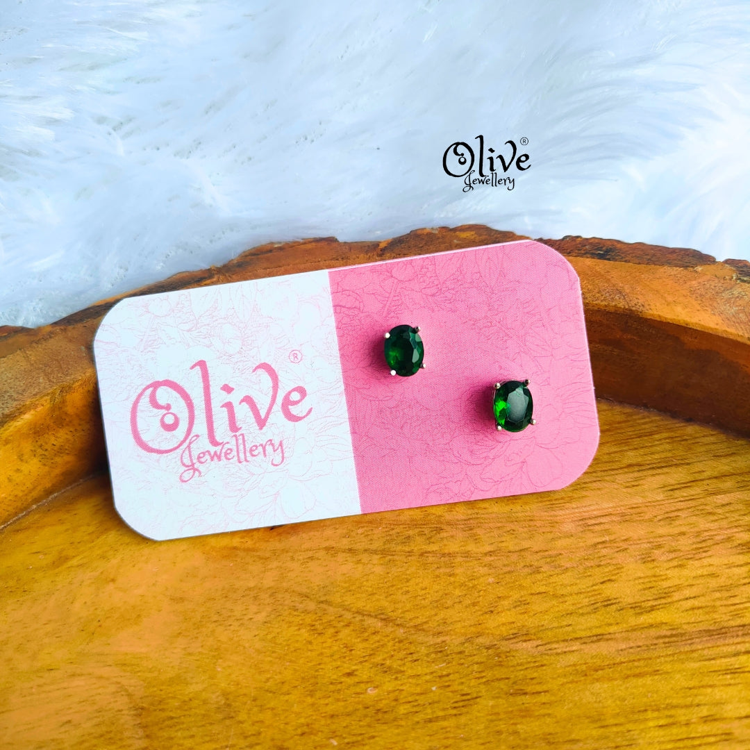 Single Stone Studs Earrings - 20