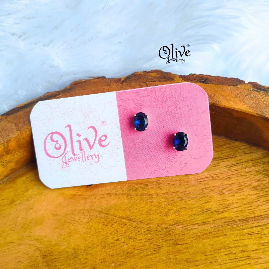 Single Stone Studs Earrings - 20