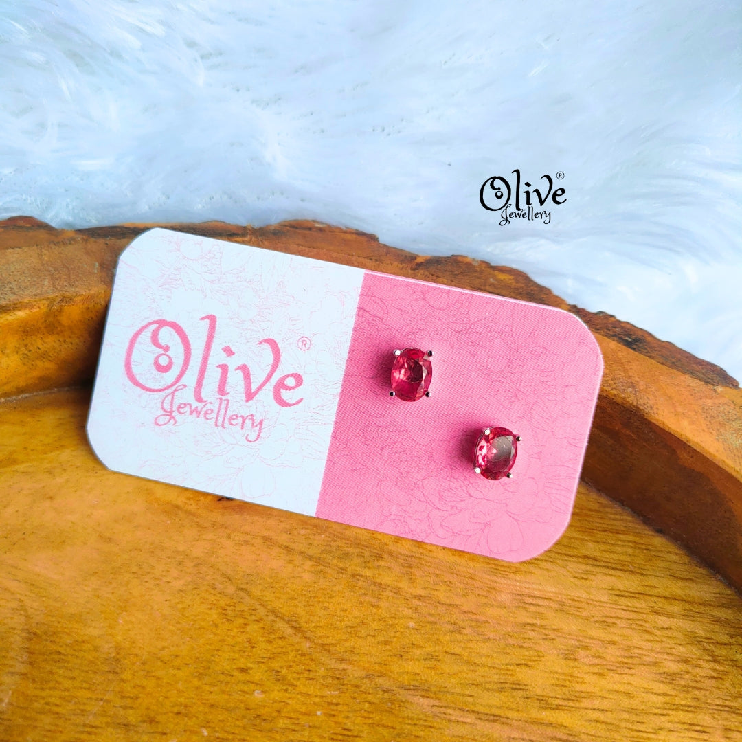 Single Stone Studs Earrings - 20