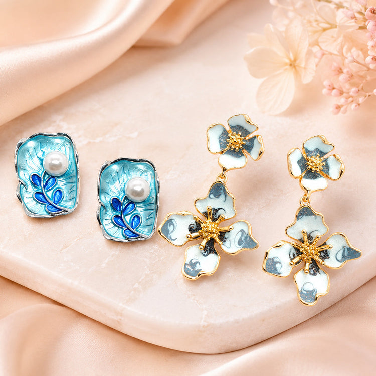 Enamel Earrings