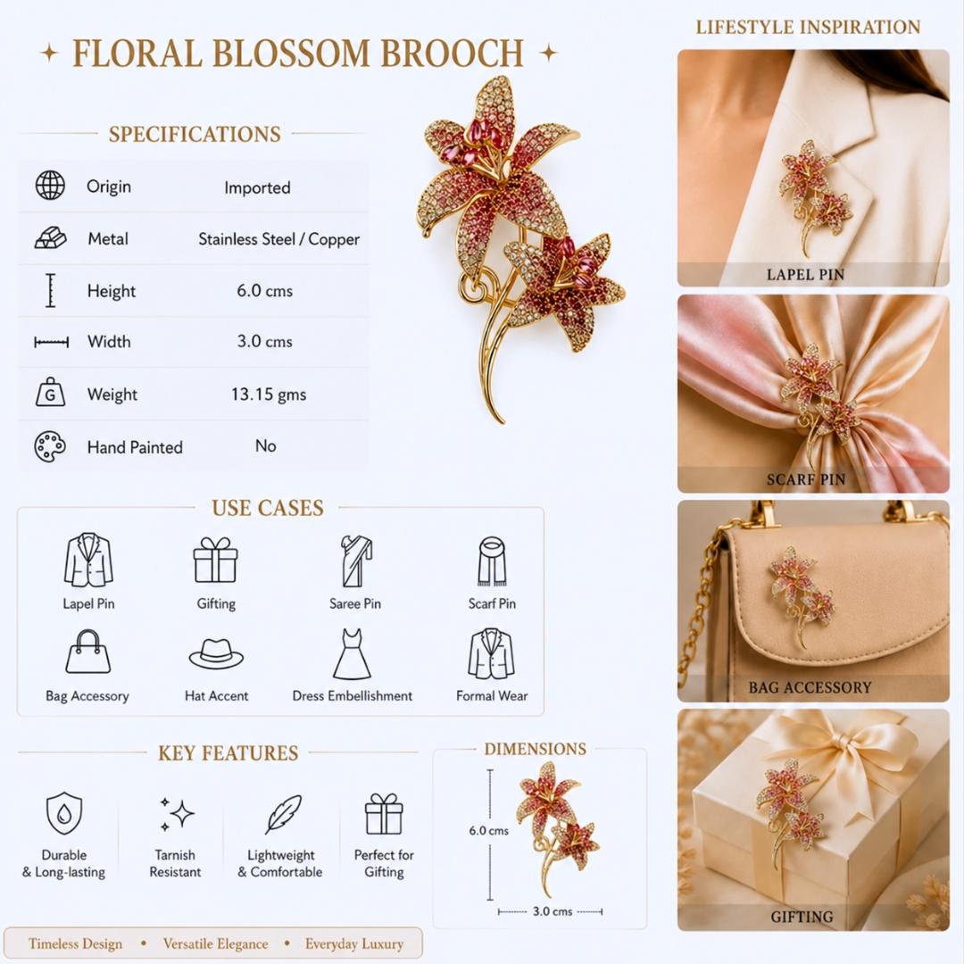 Floral Blossom Brooch