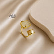 Natural Stones Finger Rings - Claw Fitting - Rough Shape -Crystal Stone with one Pearl