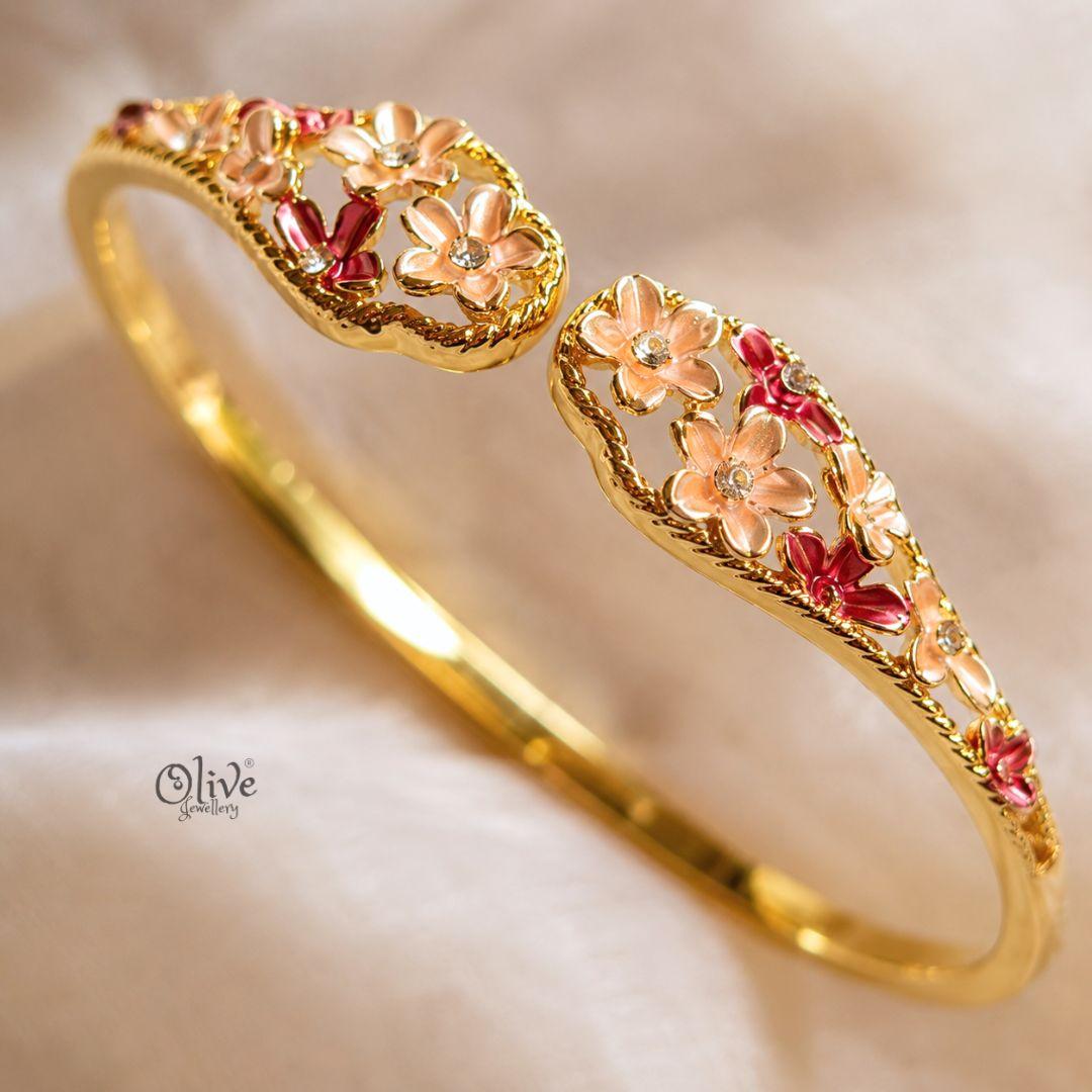 Rosé Petal Crest Kada (Openable)