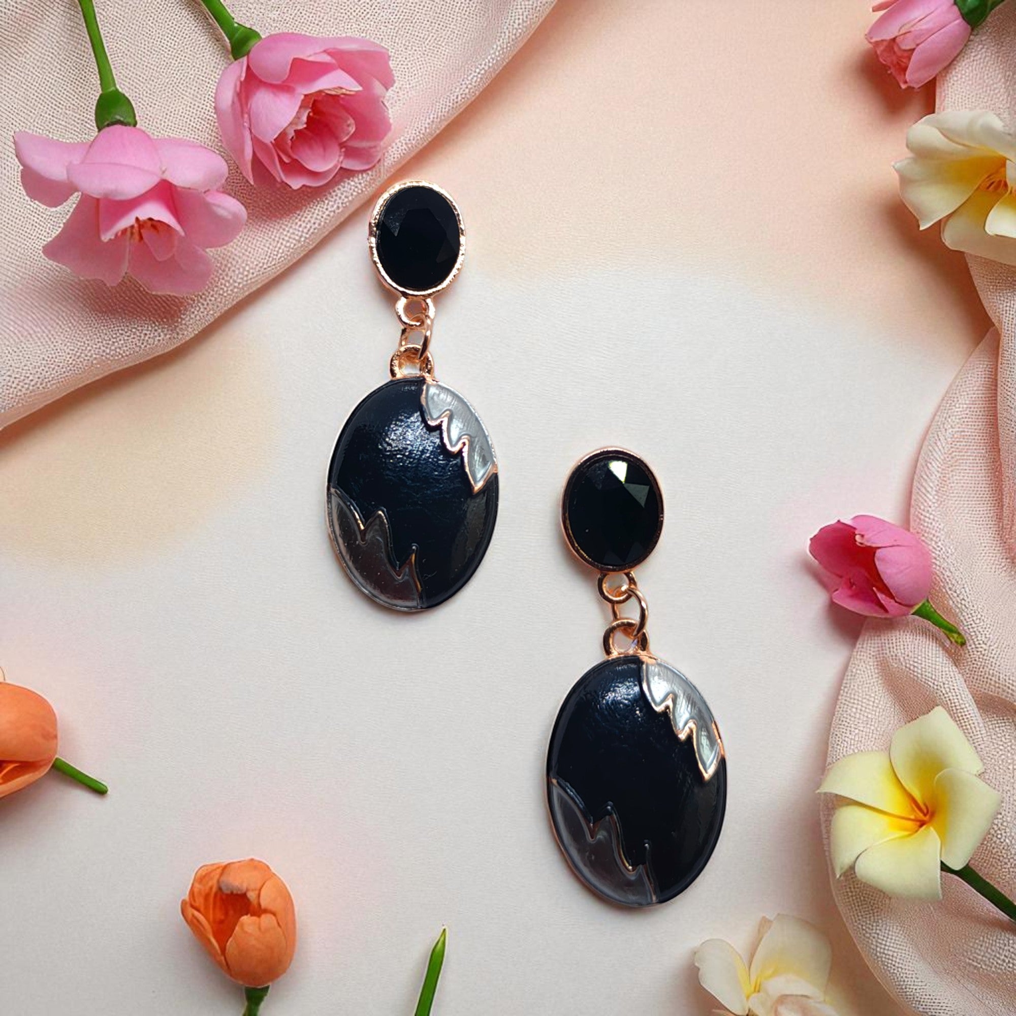 Enamel Earrings - 953