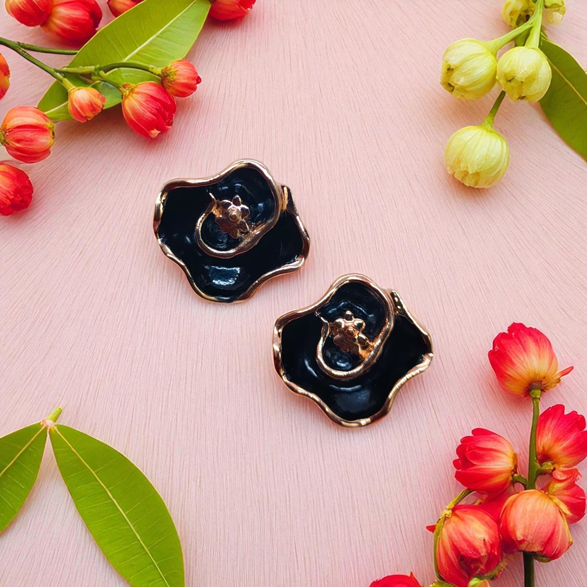 Enamel Earrings - 946