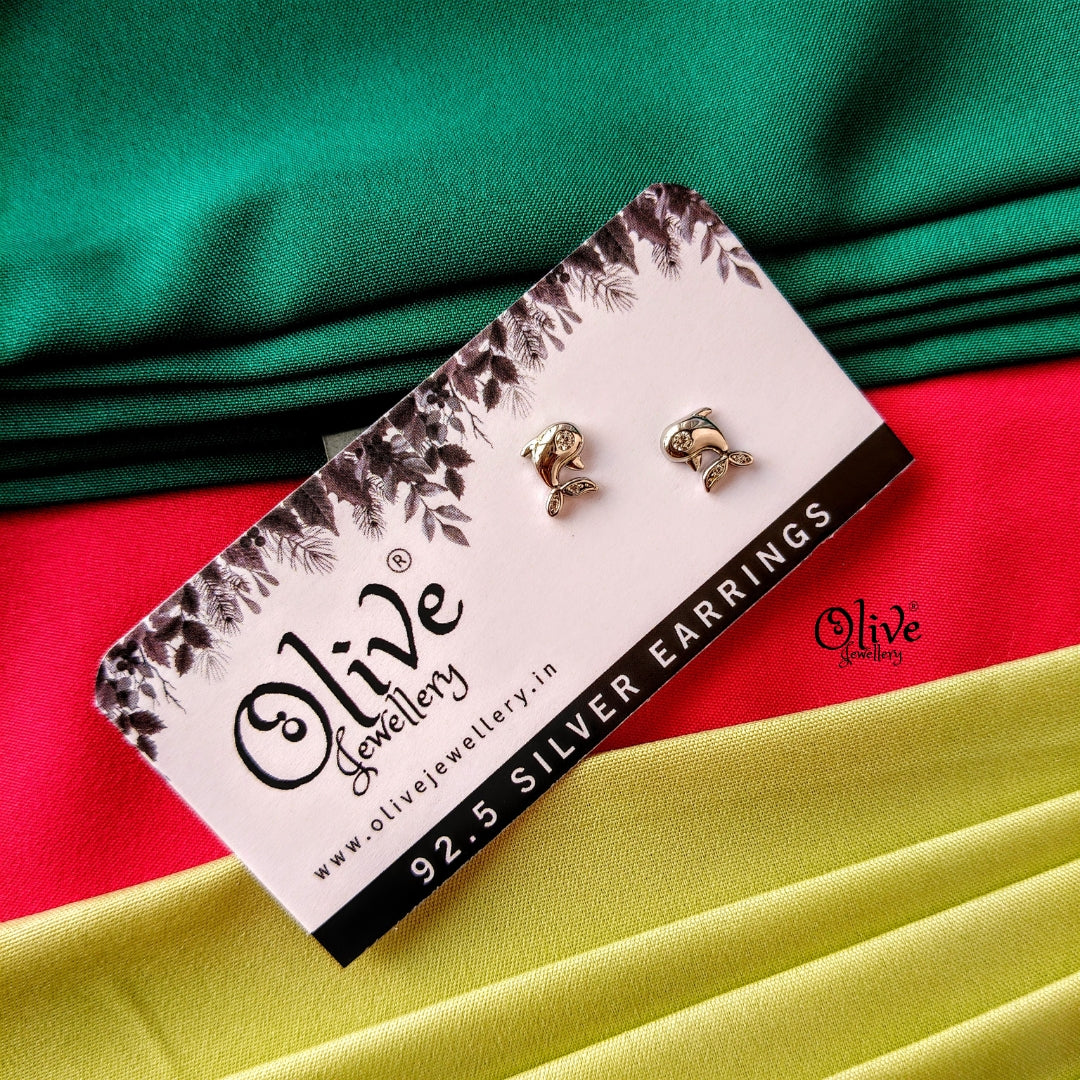 Fish  Studs -92.5 Silver