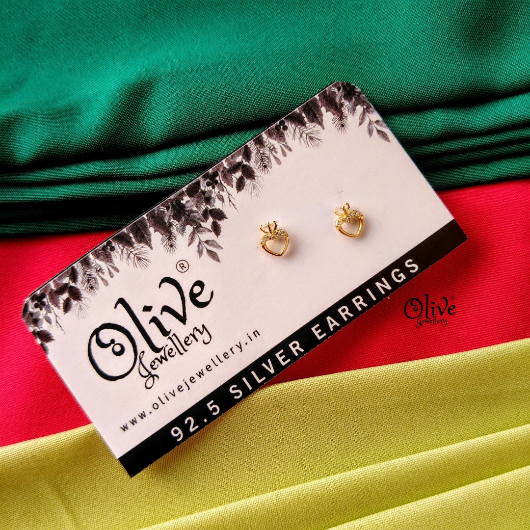 Heart Shape Studs -92.5 Silver