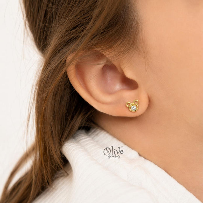 92.5 Silver Studs  -Mickey Mouse